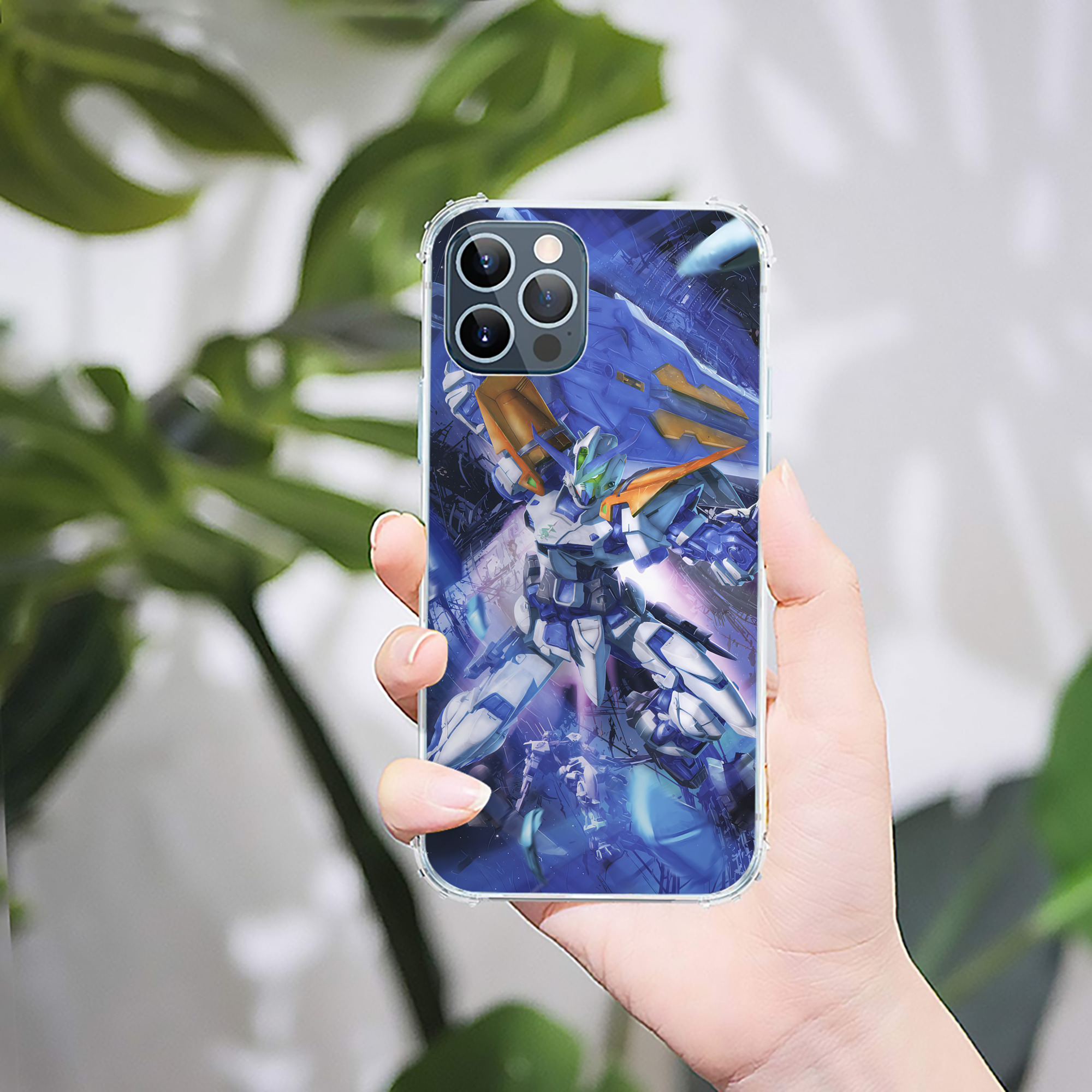 （画像用） 機動戦士ガンダム Mobile Suit Gundam 【iPhone 12シリーズ対応】透明スマホケース（クリアソフトケース）
